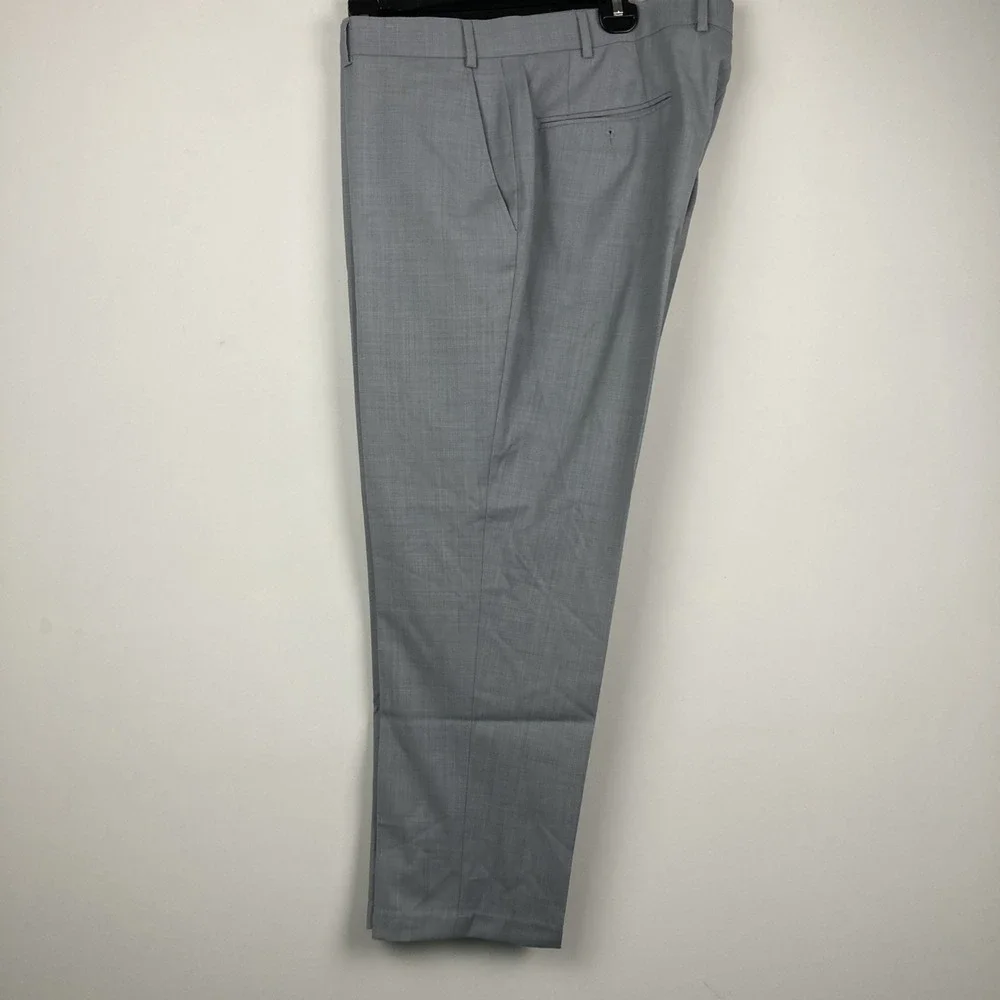 Bar III Mens Slim fit Dress Pants 38W 27L Light Grey Solid‎ Stretch